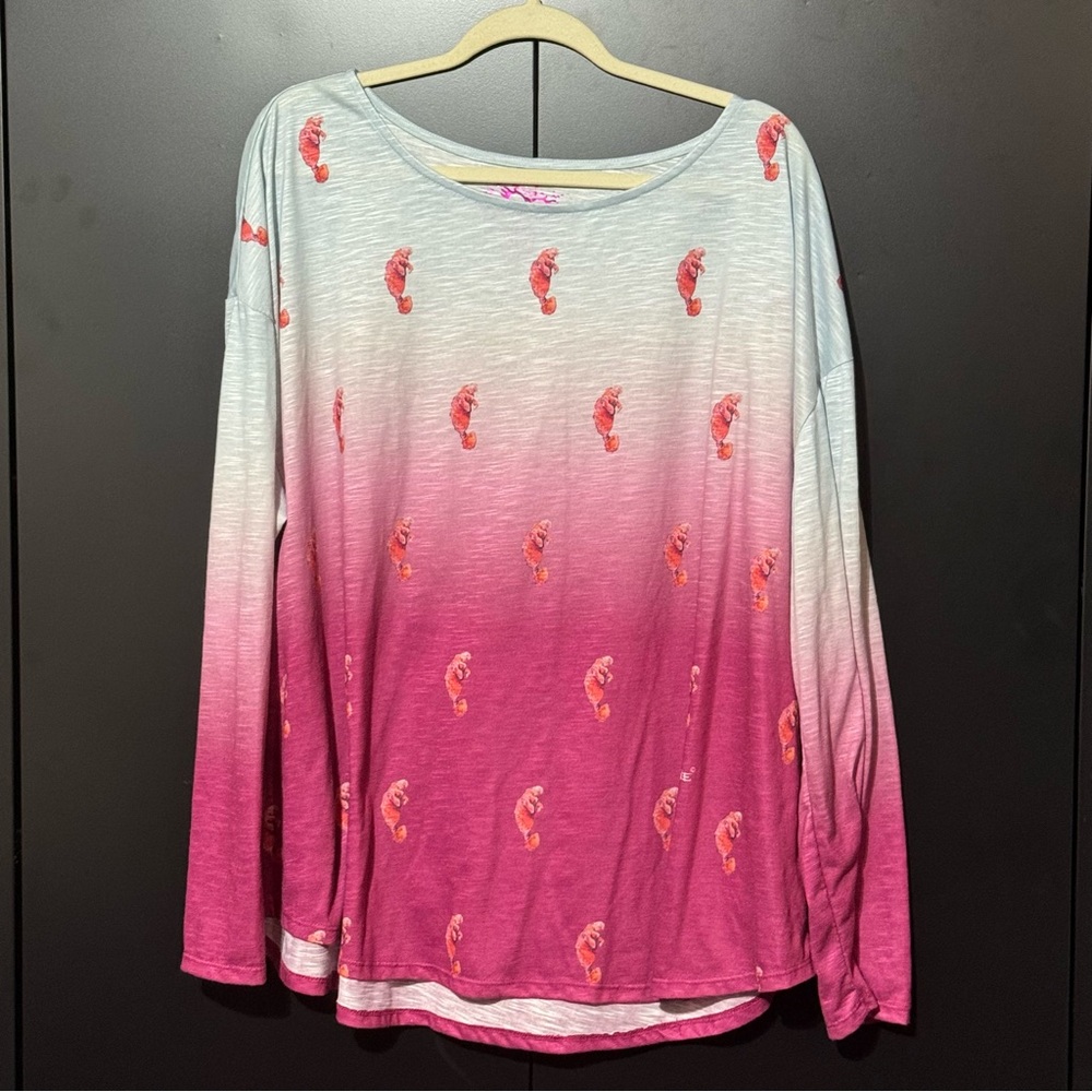 Women’s XXXL | Gradient Pink | Long Sleeve | Leoma Lovegrove